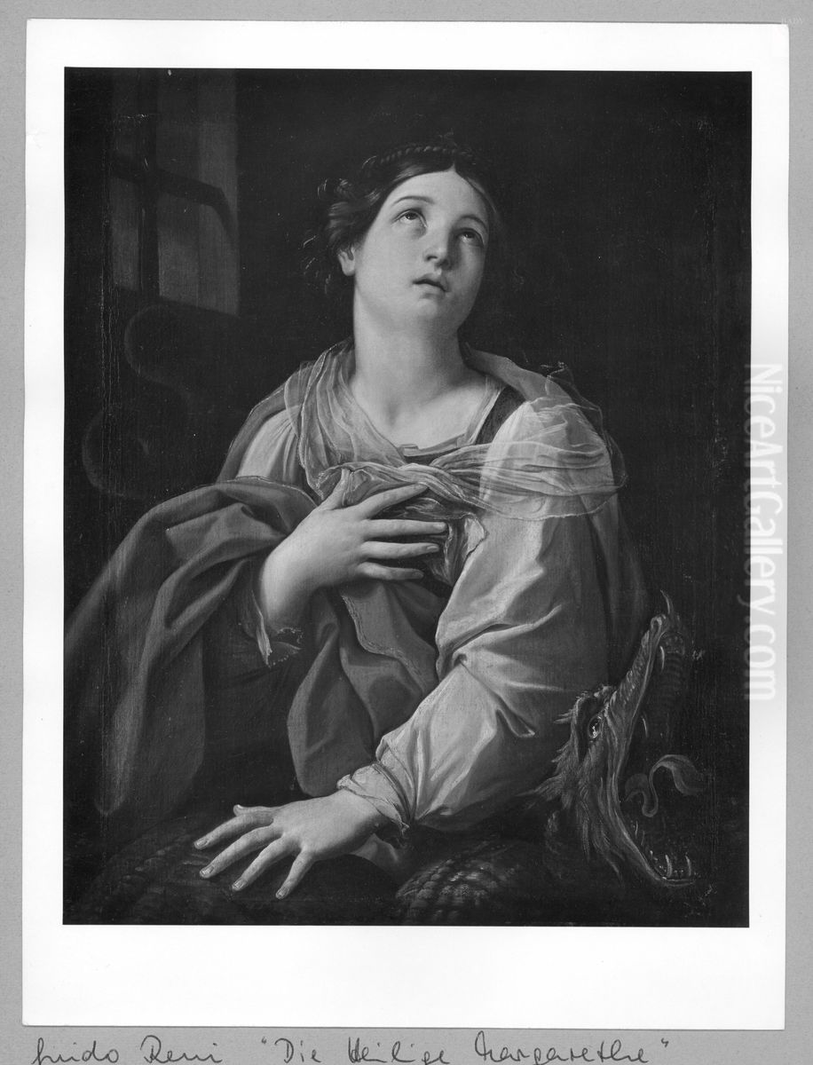 Die Heilige Margarete mit dem Drachen Oil Painting by Guido Reni