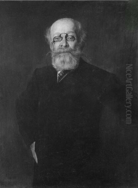 Portrait of Freiherr von Perfall Oil Painting by Lenbach Franz Von