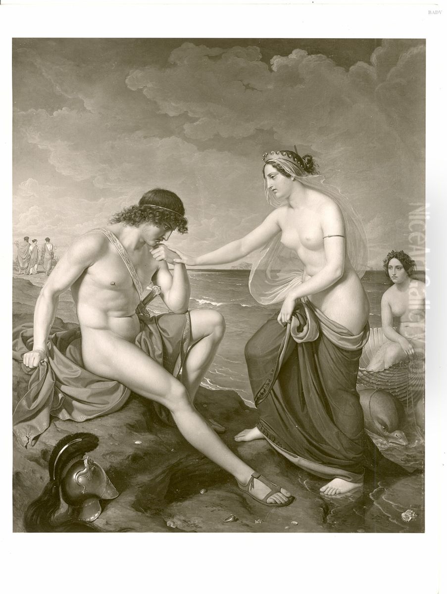 Achilles and Thetis Oil Painting by Adolf Henning