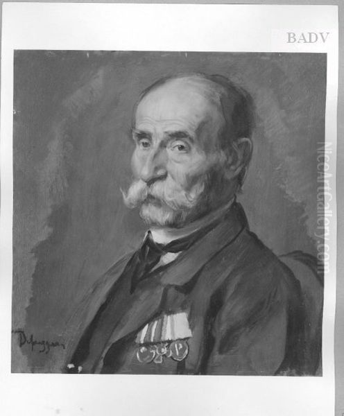 Portr. of a man with decorations Oil Painting by Franz Defregger