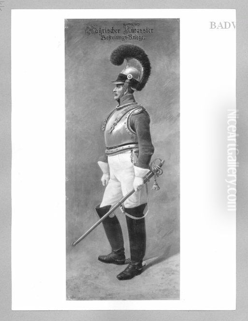 Bayerischer Kurassier zur Zeit der Befreiungskriege Oil Painting by Louis Braun