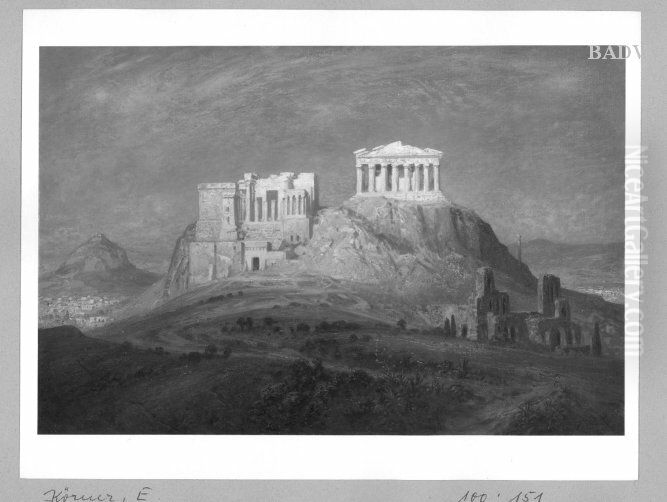 Die Akropolis von Athen Oil Painting by Ernst Koerner