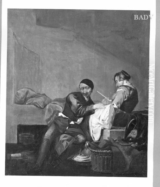 Raucher und Kochin Oil Painting by Cornelis Pietersz Bega