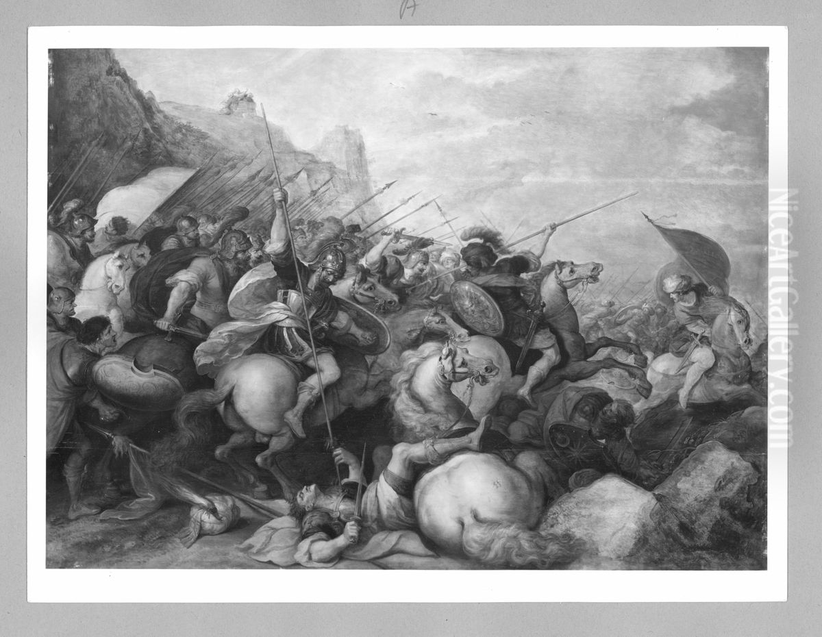 fight on horse-back Oil Painting by Frans Francken the Younger