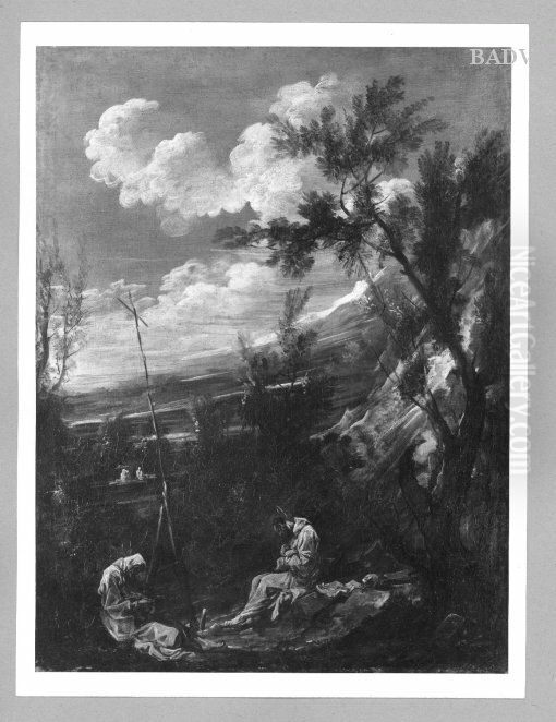 Landschaft mit Einsiedlern Oil Painting by Alessandro Magnasco