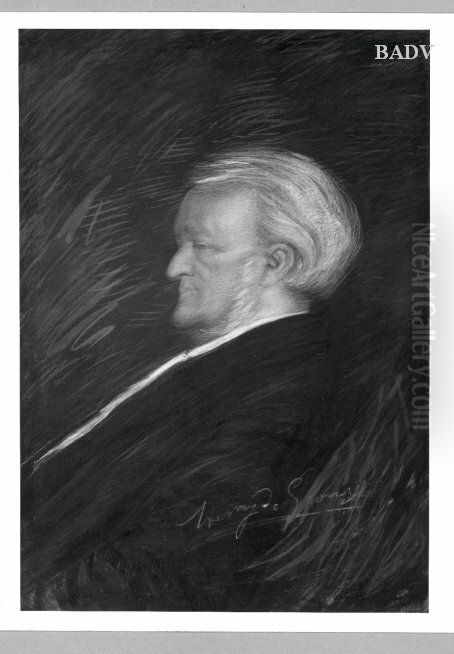 Portrait of Richard Wagner Oil Painting by Henry de Groux