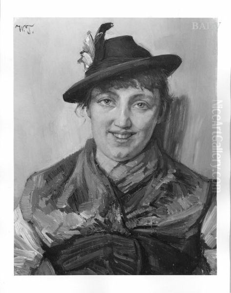 Tirolian girl Oil Painting by Wilhelm Heinrich Trutbner