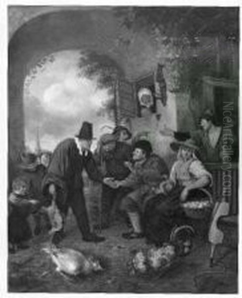 Der Huhnerbauer Oil Painting by Jan Steen