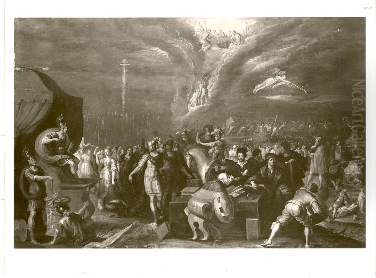 Huldigung vor einem Feldherren Oil Painting by Frans Francken the Younger