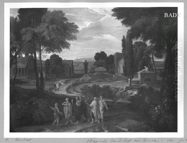 Christ and his followers Oil Painting by Francisque Millet