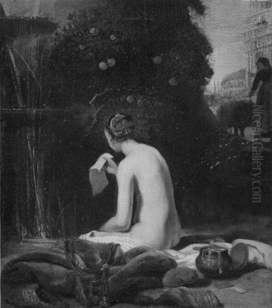 Bathseba (im Bade) Oil Painting by Rembrandt