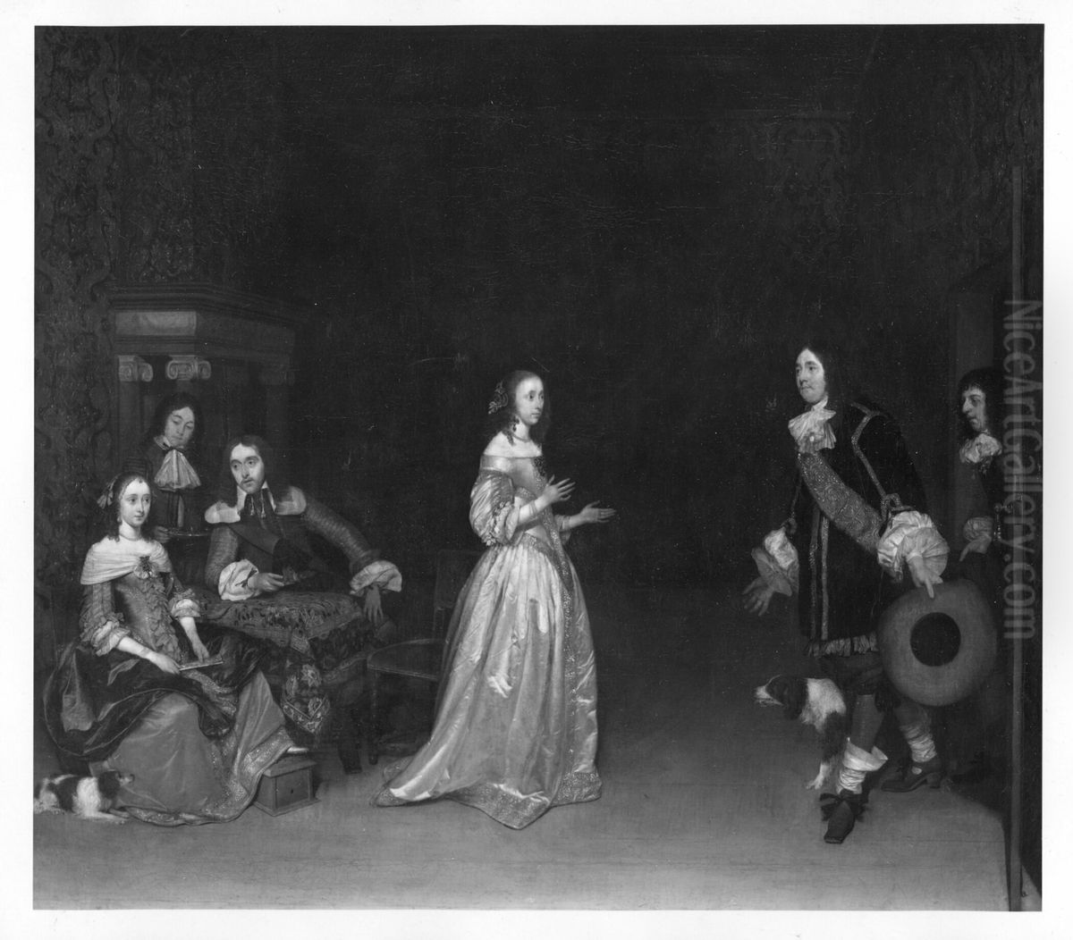 the salutation Oil Painting by Gerard Ter Borch