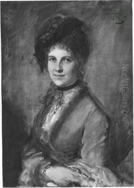 Bildnis der Grafin Wolkenstein Oil Painting by Lenbach Franz Von