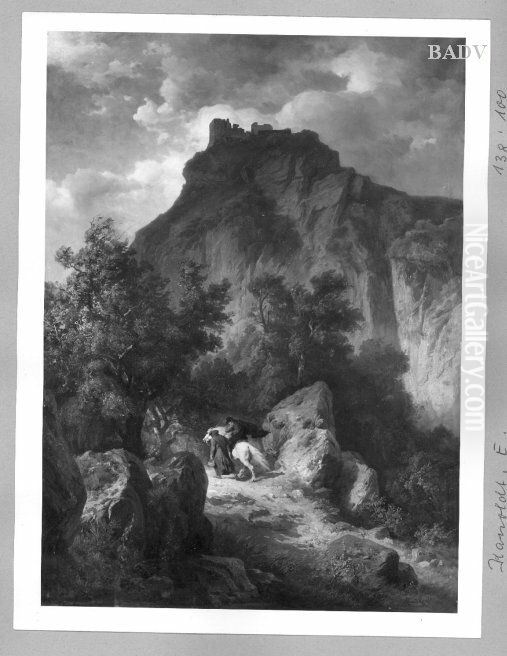 The ride to Canossa Oil Painting by Edmund Friedrich Kanoldt