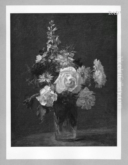 flower-piece Oil Painting by Henri Fantin-Latour