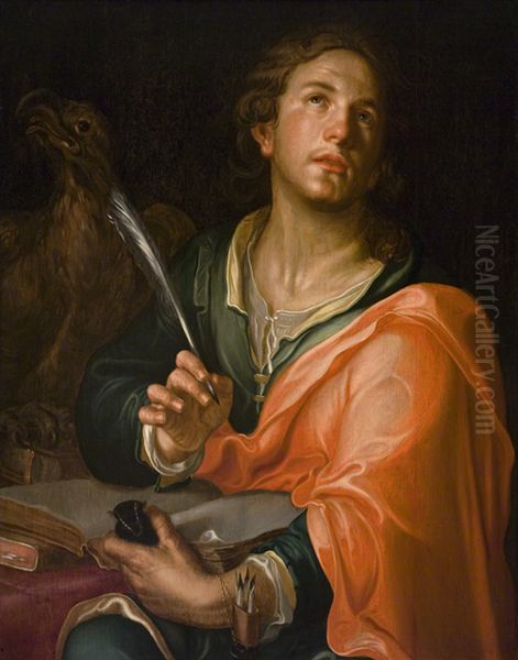 Der Evangelist Johannes Oil Painting by Joachim Wtewael (Uytewael)