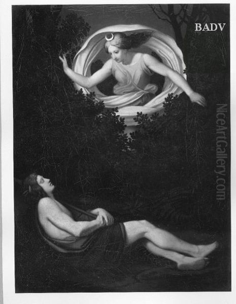 Luna (Diana) und Endymion Oil Painting by Moritz von Schwind
