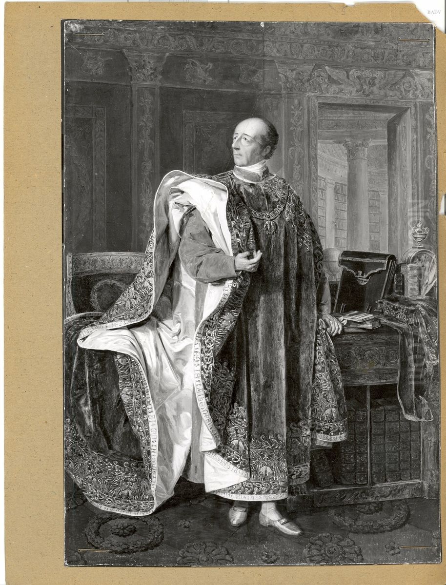 Portrait of a knight of the Golden fleece Oil Painting by Ferdinand Georg Waldmuller