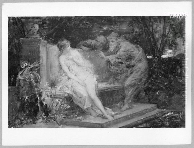 Susanna im Bade Oil Painting by Hans Makart