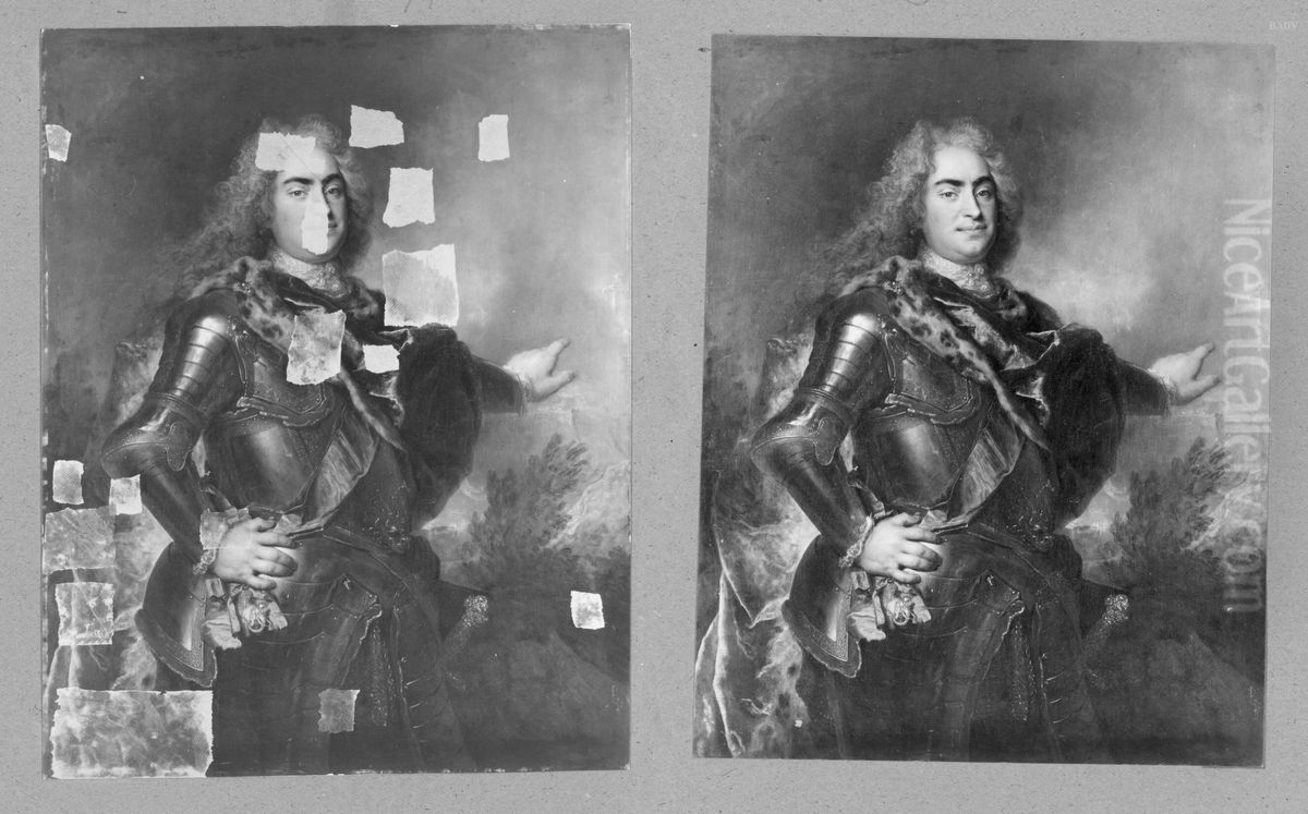 King Frederic II of Denmark Oil Painting by Nicolas de Largilliere