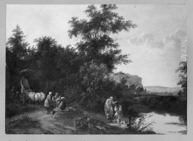 Taufe des Mohrenkammerers durch Philippus Oil Painting by Jan Snellinck III