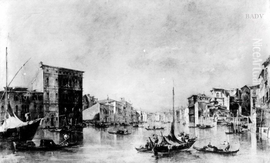 Der Canale Grande in Venedig Oil Painting by Francesco Guardi