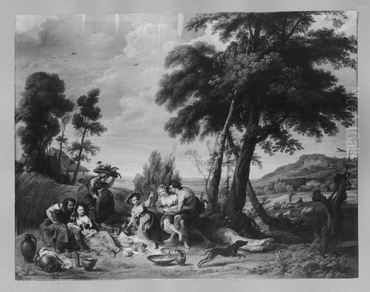 Arkadische Szene in einer Landschaft Oil Painting by Jan Wildens