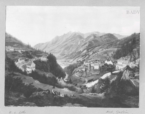 Ansicht von Bad Gastein Oil Painting by Emil Ludwig Lohr