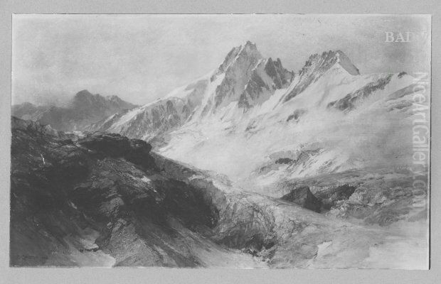 High mountain landscape Oil Painting by Edward Theodore Compton