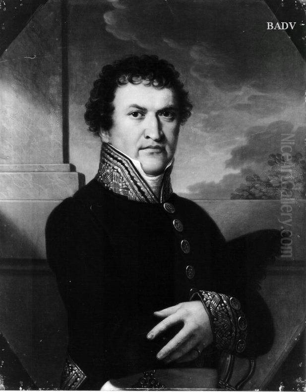 Portrat eines Diplomaten (hohen ostr. Beamten) in Uniform Oil Painting by Johann Baptist von Lampi the Elder