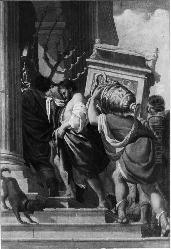 Die Bundeslade (Zug aus dem Tempel) Oil Painting by Eustache Le Sueur