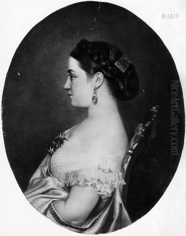 Bildnis der Prinzessin O. Cantacuzine Oil Painting by Franz Xavier Winterhalter