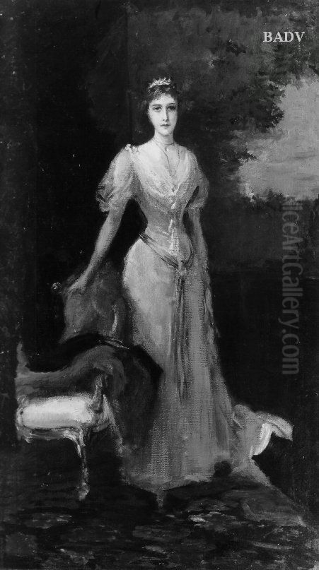 Bildnis einer hessischen Prinzessin Oil Painting by Friedrich August von Kaulbach