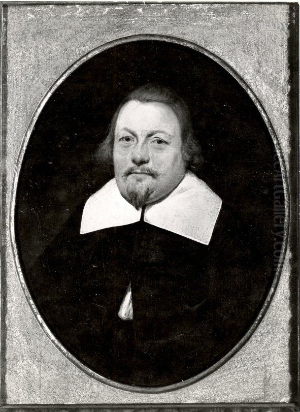 Bildnis eines alteren Mannes in schwarzem Leibrock und weissen Kragen Oil Painting by Gerard ter Borch the Elder