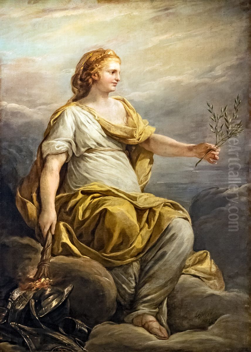 Allegory of peaceFrancais:Allegorie de la paixItaliano:Allegoria della pace Oil Painting by Nicolas Bernard Lepicie