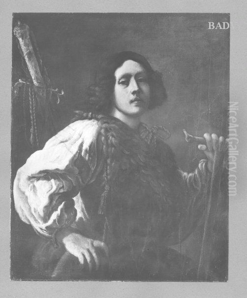 David (Jungling) (Bildnis eines Junglings als David) Oil Painting by Domenico Fetti