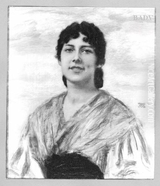 Bildnis der Gattin des Kunstlers Oil Painting by Franz Stuck