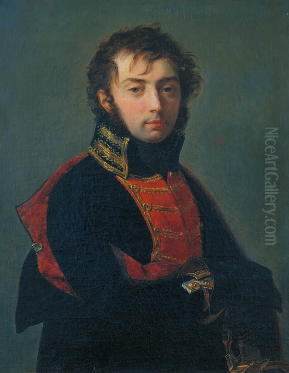 Portrait d'un officier, dit aussi Portrait presume du general Barthelemy Joubert (1769-1799) Oil Painting by Antoine-Jean Gros