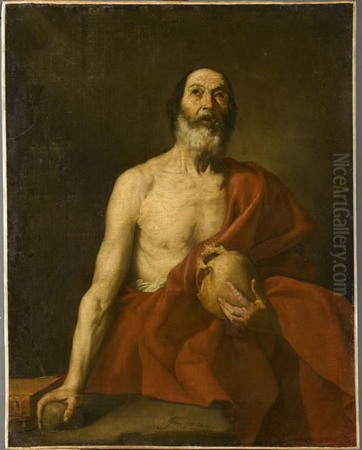 Saint Jerome penitent Oil Painting by Jusepe de Ribera