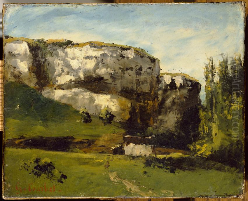 Paysage de Franche-Comte Oil Painting by Gustave Courbet