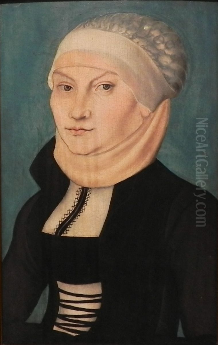 Katharina von Bora als Brustbildnis nach links Oil Painting by Lucas Cranach the Elder
