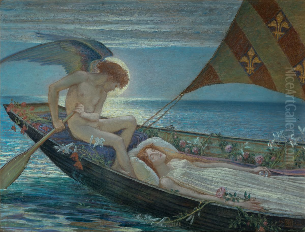 A Dream (Voyage de Reve) Oil Painting by Walter Crane
