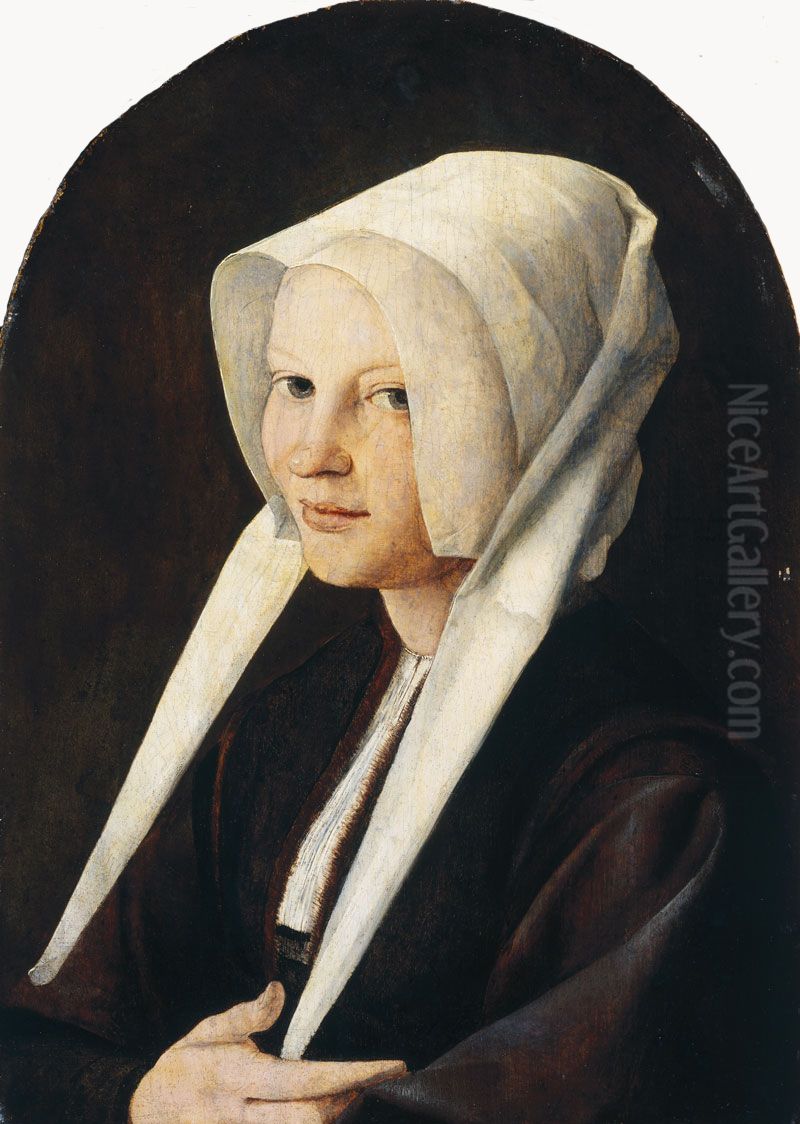 Portrait of Agatha van Schoonhoven Oil Painting by Jan Van Scorel