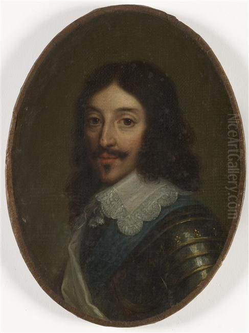 Portrait de Louis XIII Oil Painting by Jean-Marie Ribou
