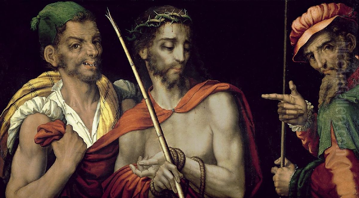 Christ before Pilate Oil Painting by Luis de Morales