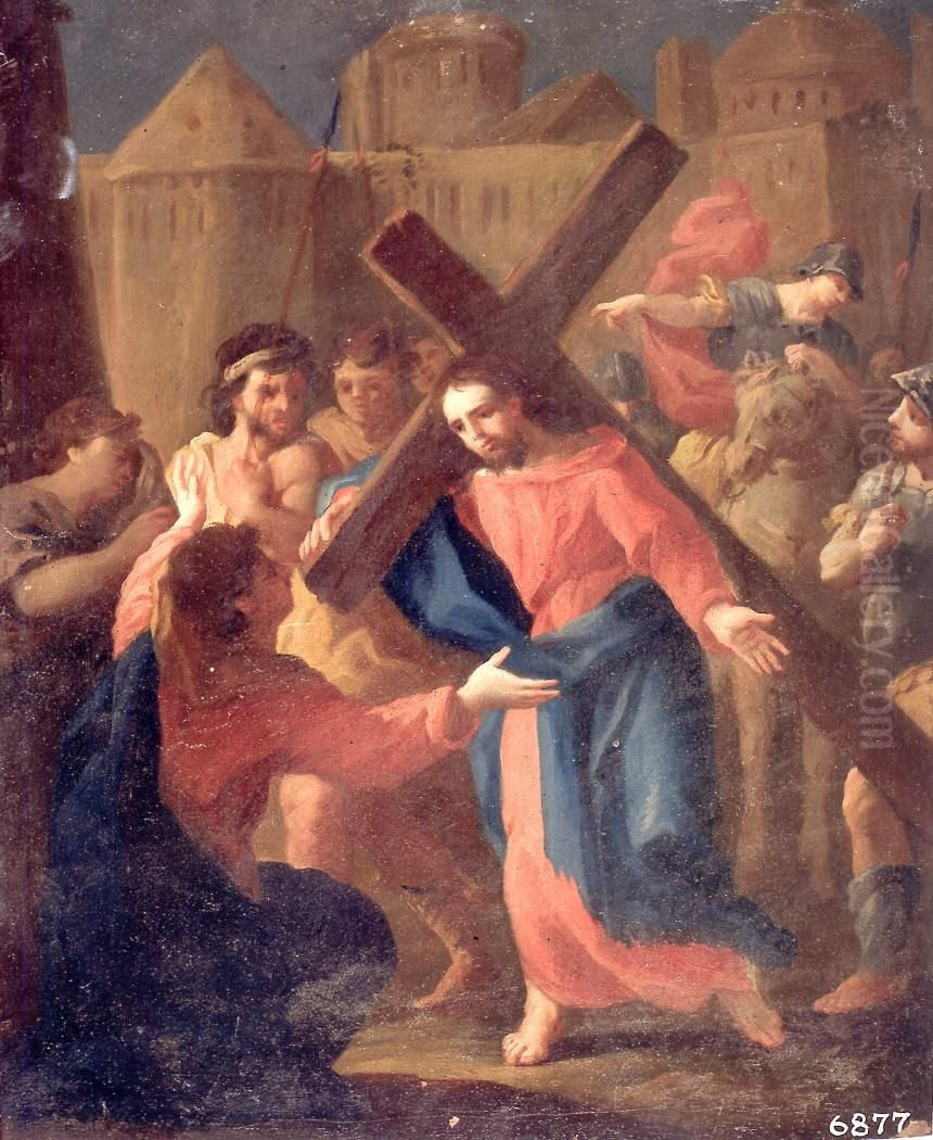 Cristo camino del Calvario Oil Painting by Mariano Salvador Maella