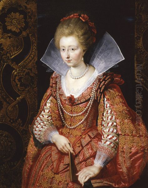 Portrait of Charlotte Marguerite de Montmorency, Princess of Conde (1594-1650) Oil Painting by (studio of) Rubens, Peter Paul
