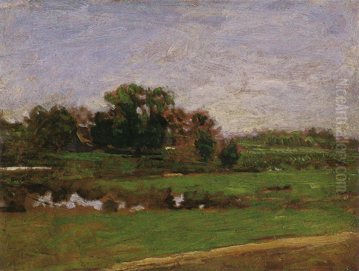 Study for 'The Meadows, Gloucester' Oil Painting by Thomas Cowperthwait Eakins