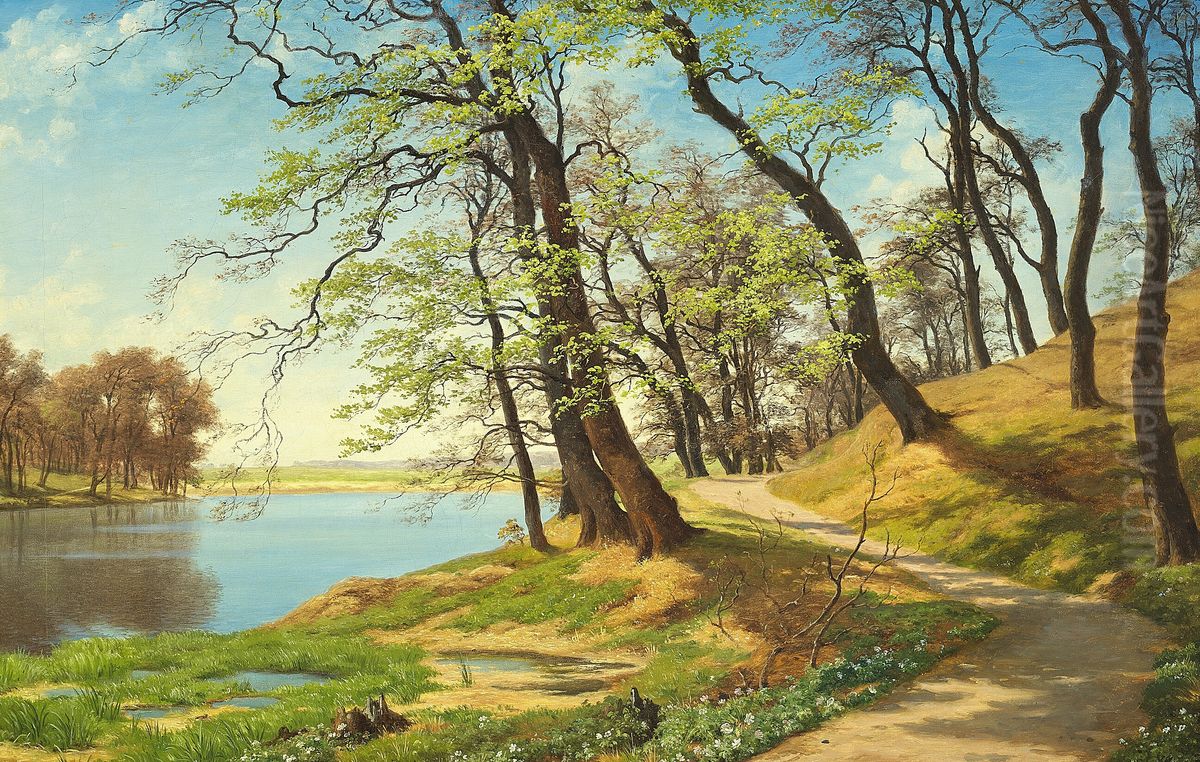 The leaves are forming. Oil Painting by Axel Schovelin