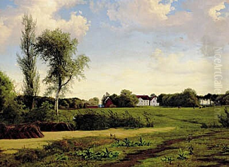 Maglegard at Strandvejen. Oil Painting by Axel Schovelin